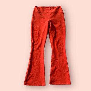 Spiritual Gangster Orange Red Flare Leggings